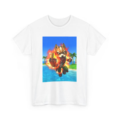 Fiery Fox Middle Finger Beach Tee