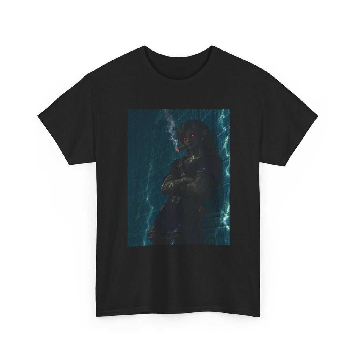 Dark Link Smoking A Lit Cigar Tee