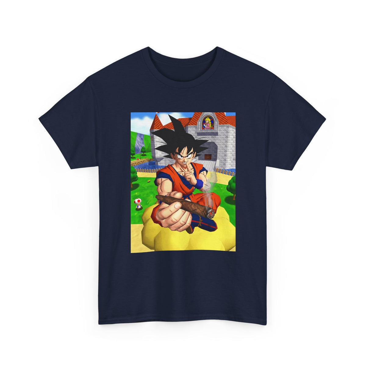 Goku Blazing On Nimbus At Mushroom Kingdom