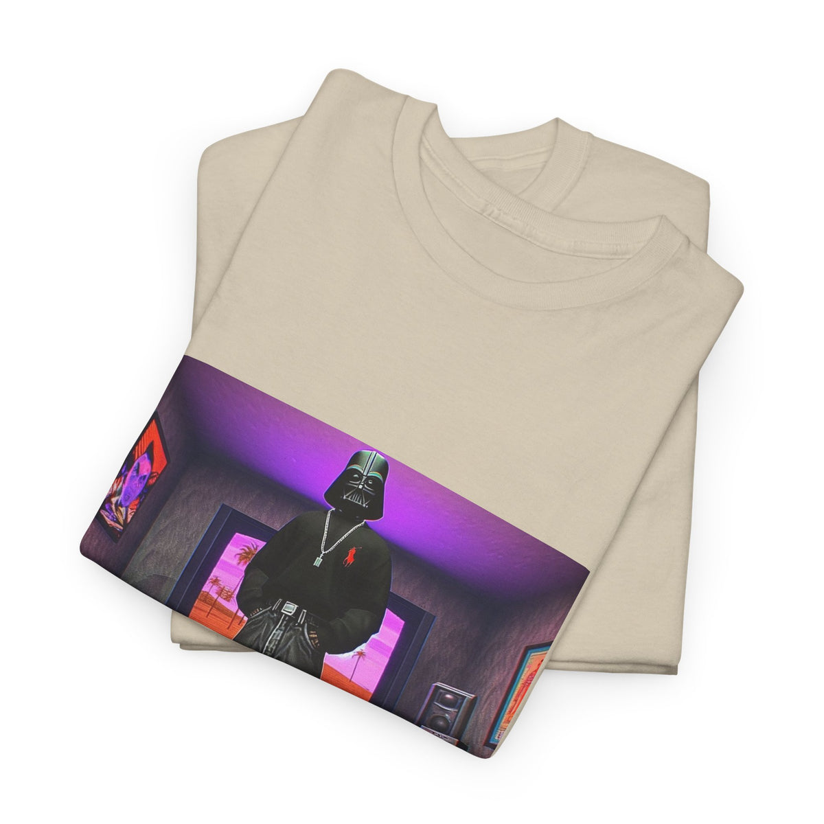Darth Vader Posing In A Y2K Room