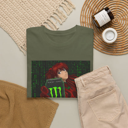 Asuka Wireframe Holding Monster Can