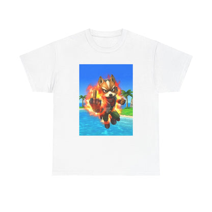 Fiery Fox Middle Finger Beach Tee