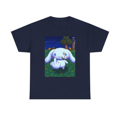 Cinnamoroll Smoking Blunt Flipping Bird Tee