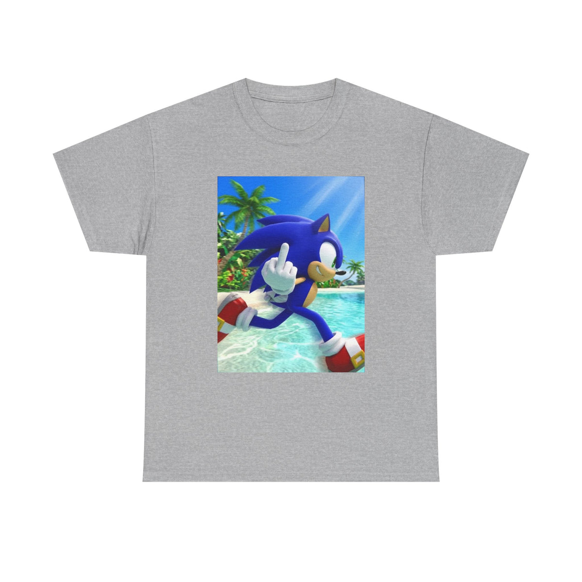 Sonic Flipping Off In Paradise Tee