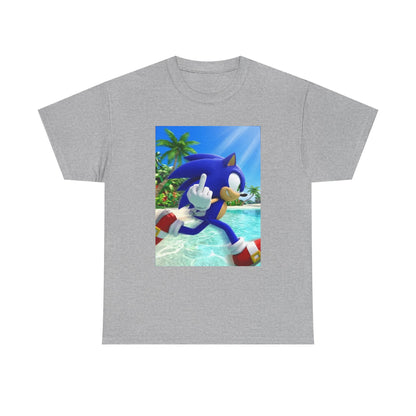 Sonic Flipping Off In Paradise Tee