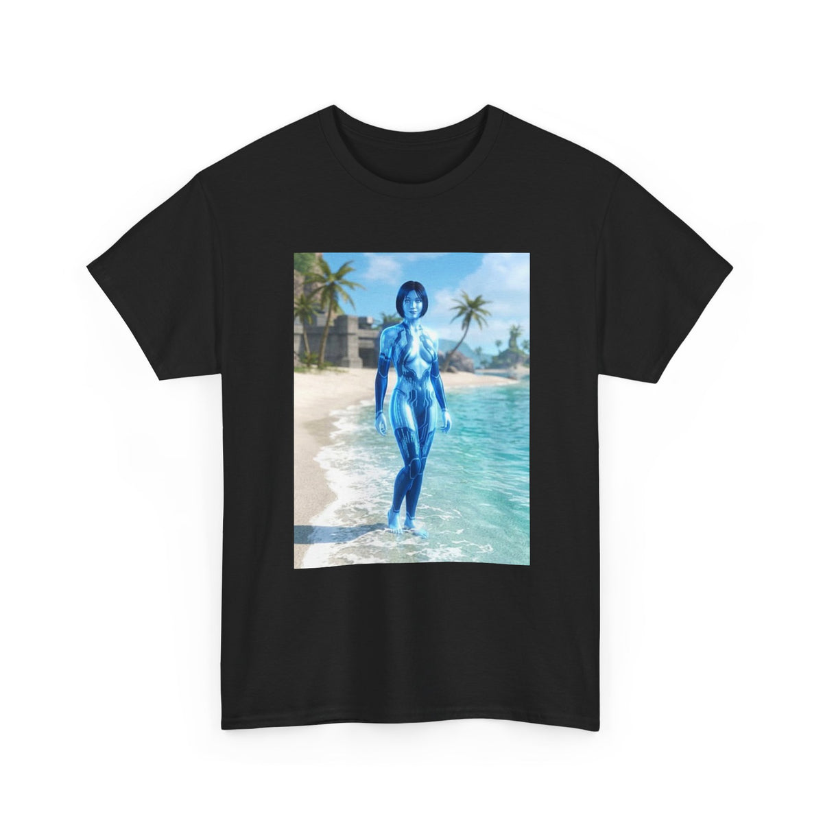 Cortana On Tropical Beach Tee