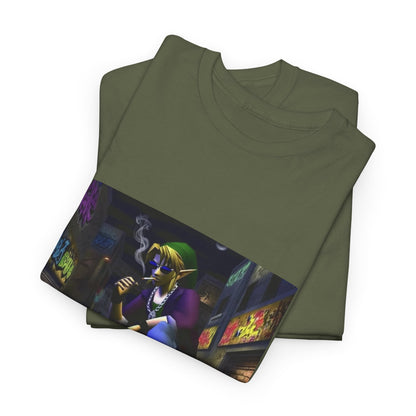 Skater Link Smoking In Gritty Alley Tee
