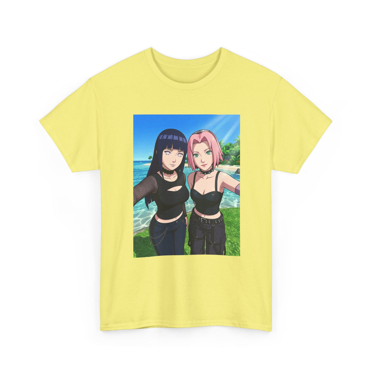 Goth Hinata and Sakura Beach Selfie