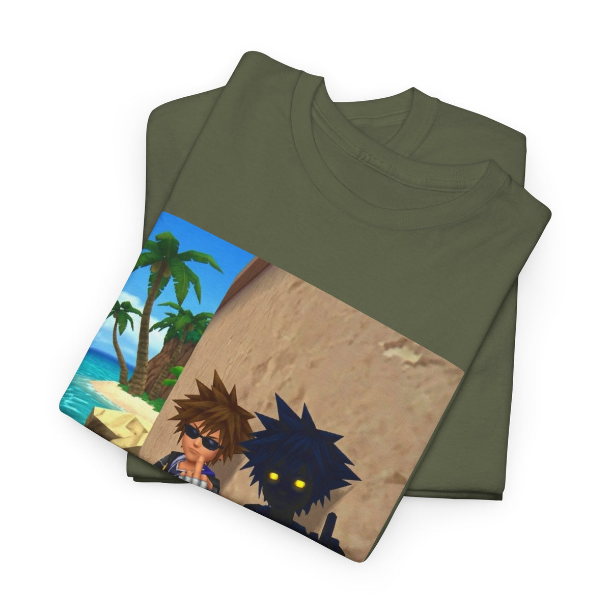 Sora And Shadow Flipping Off On Beach
