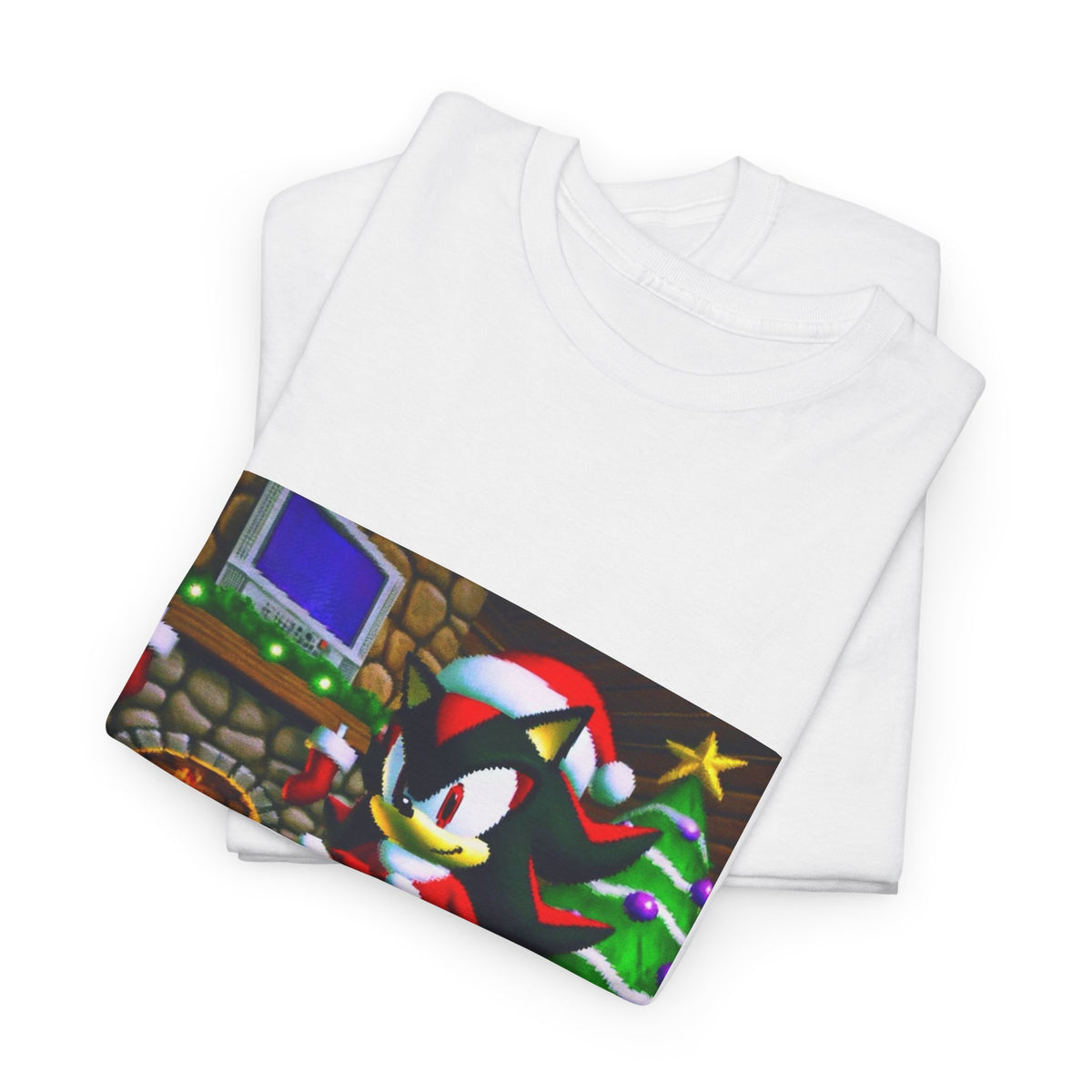 Shadow The Hedgehog Christmas Drip Tee