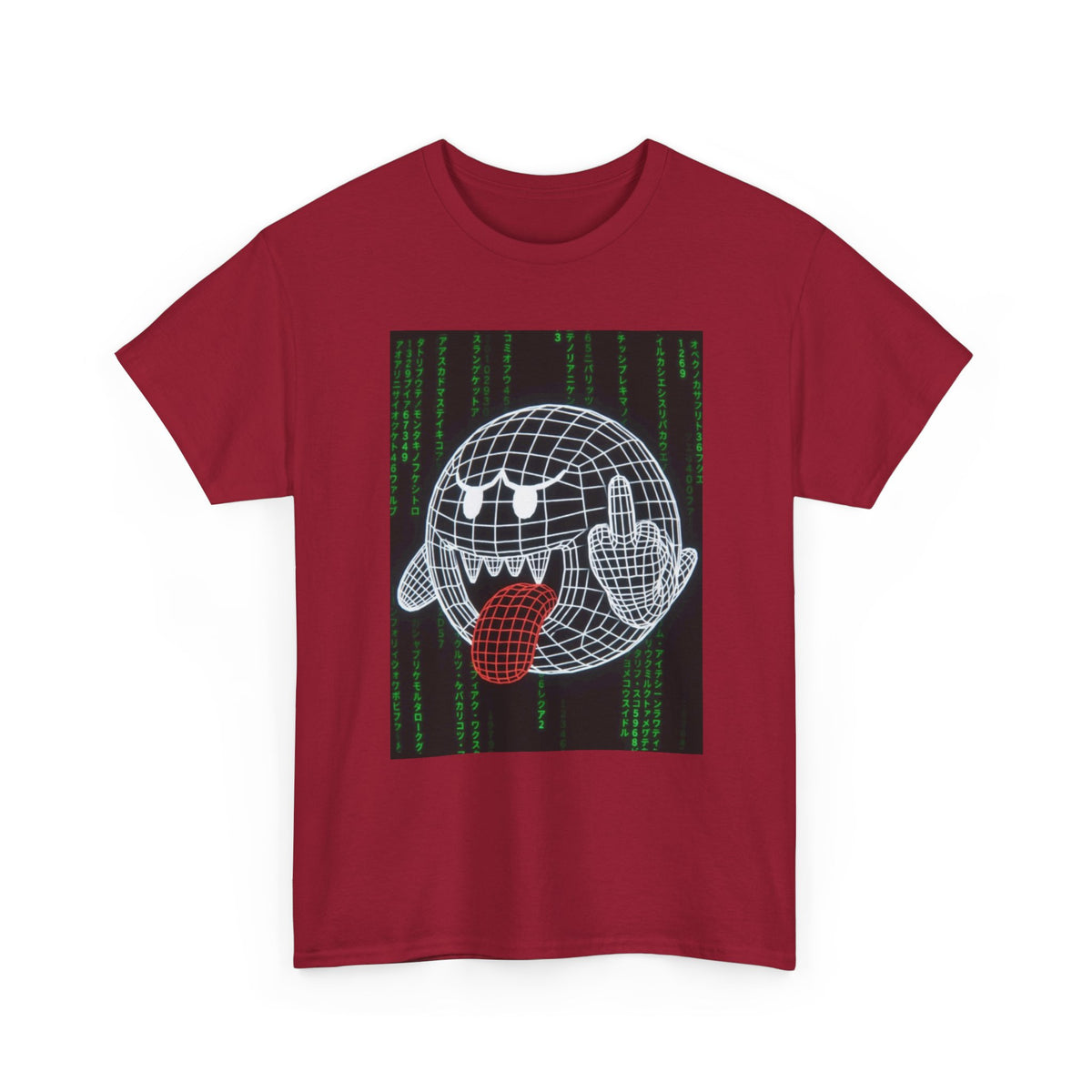 Wireframe Boo Giving The Finger Tee