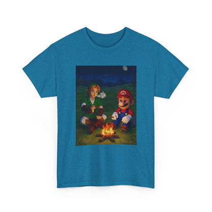 Link and Mario Campfire Smoke Session Tee