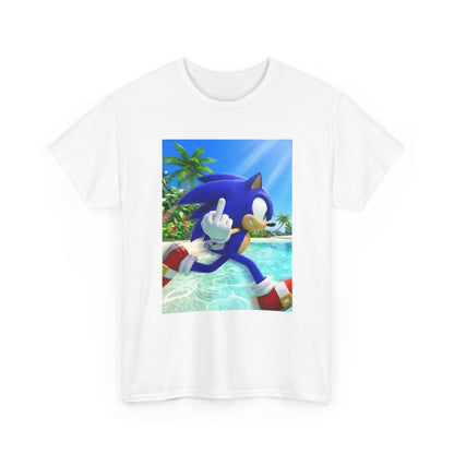 Sonic Flipping Off In Paradise Tee