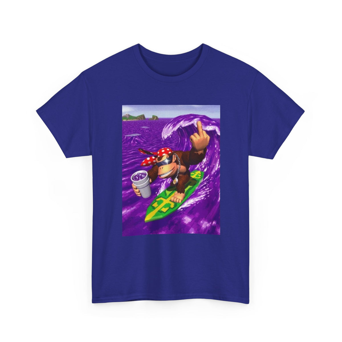 Diddy Kong Surfing Purple Wave Tee