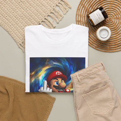 Mario Showing Middle Finger With Mushroom