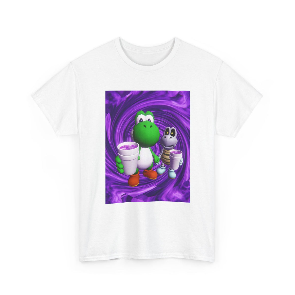 Yoshi And Dry Bones Sipping Purple Tee