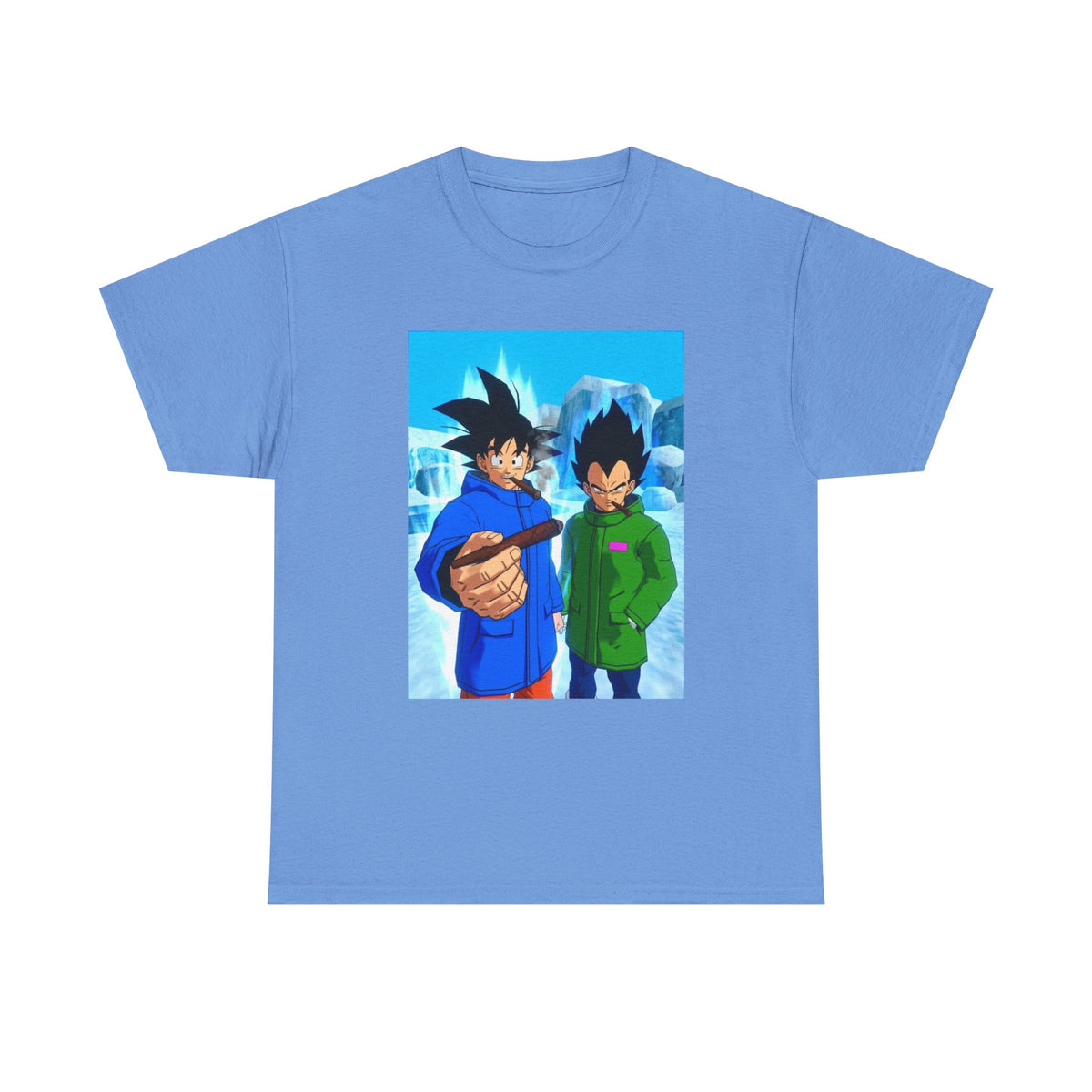 Goku and Vegeta Chilling in Icy Scene Tee