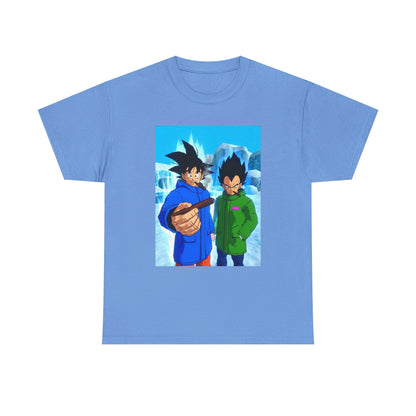 Goku and Vegeta Chilling in Icy Scene Tee