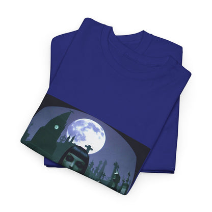Goth Sim Smoking In Cemetery Moonlight Tee
