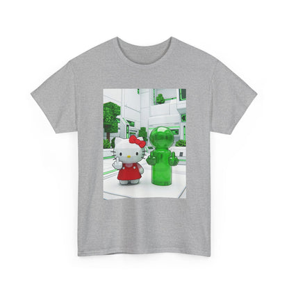 Low Poly Hello Kitty And Green Alien Flip Off
