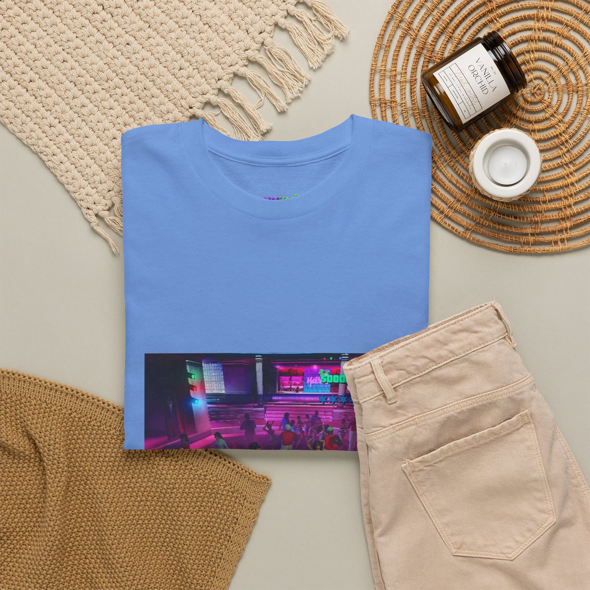 Neon Ember Flow Graphic Tee