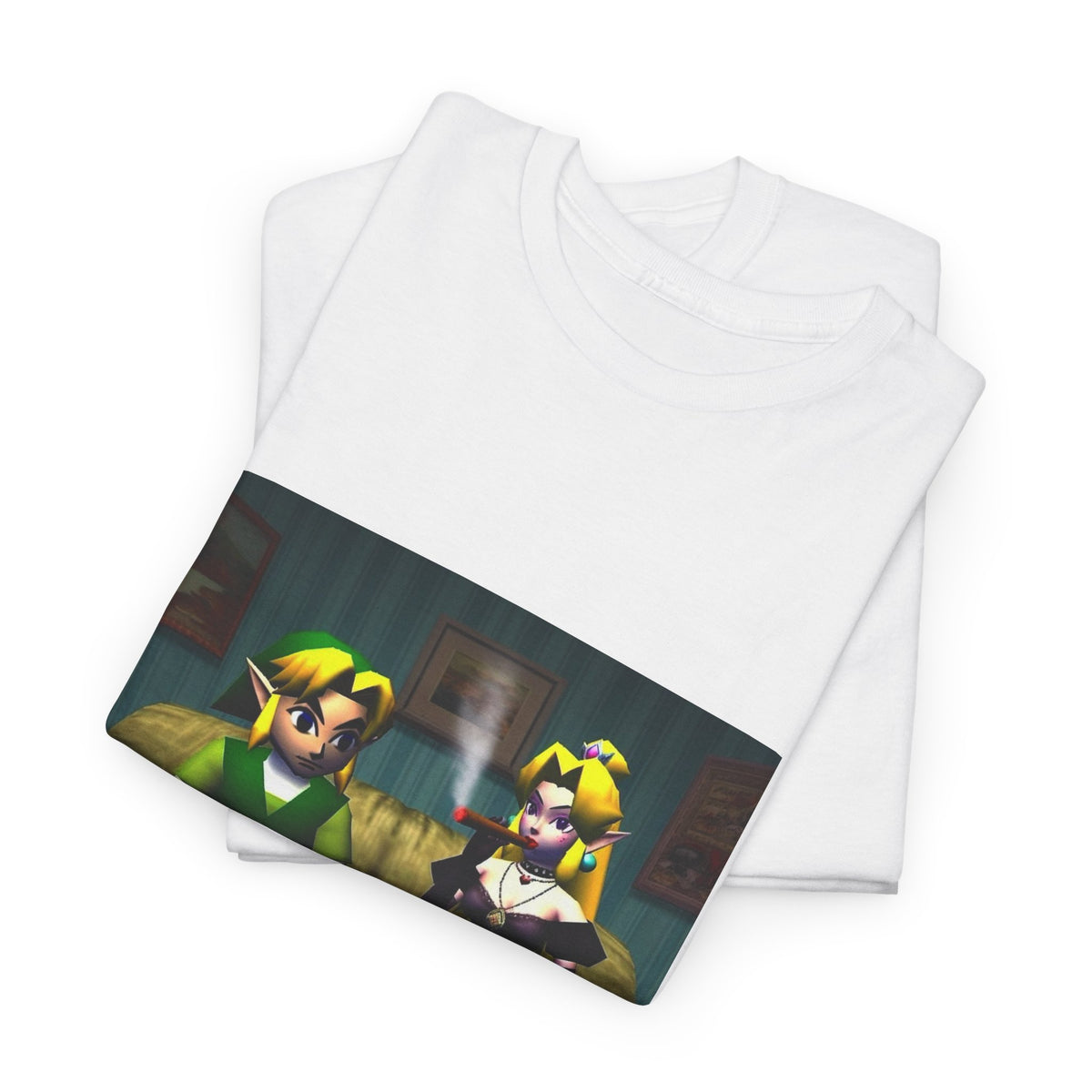 Link and Goth Peach Chillin' and Smoking Tee
