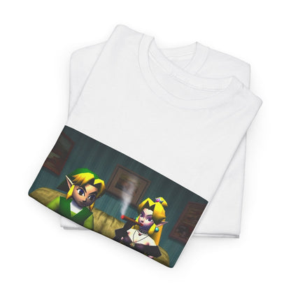 Link and Goth Peach Chillin' and Smoking Tee
