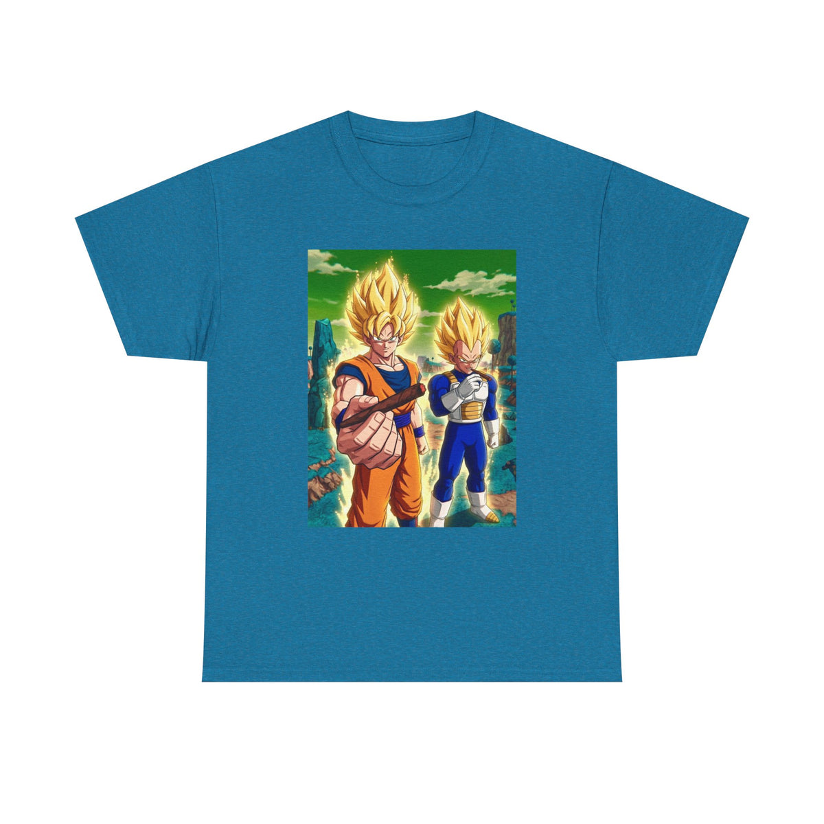 Goku and Vegeta Powering Up With Blunts