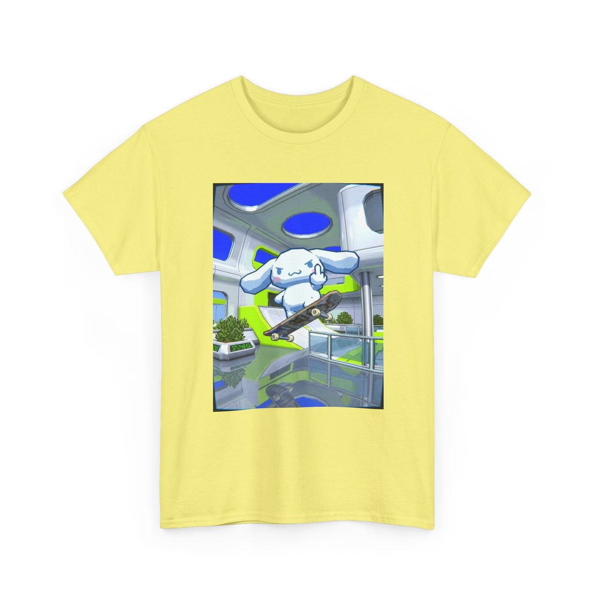 Cinnamoroll Skater Flipping Off Tee