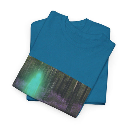 Visitor Exploring Neon Alley Tee