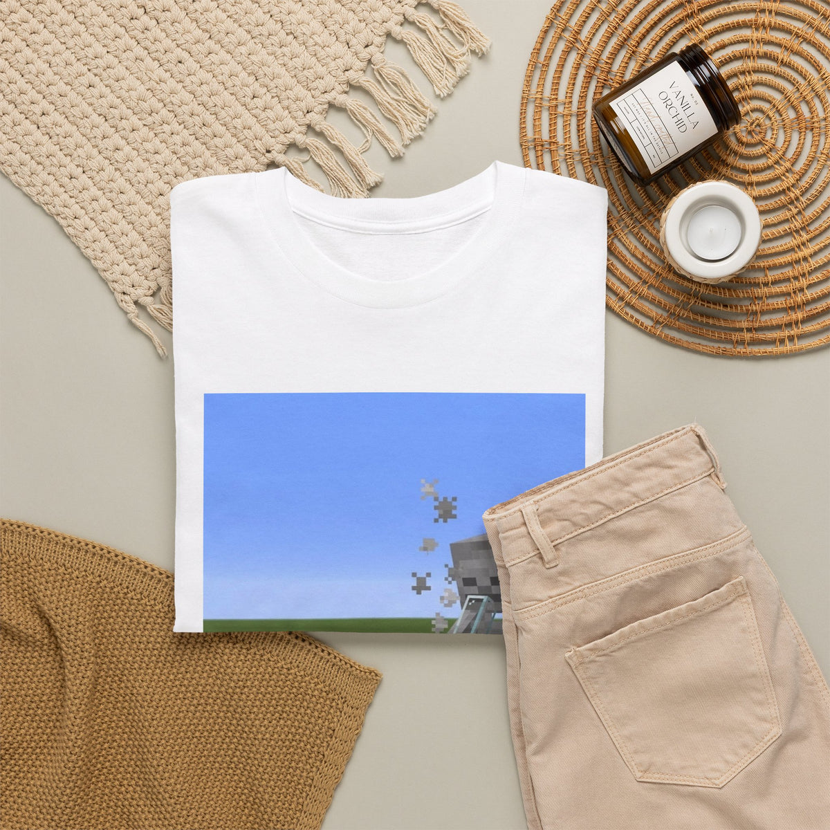 Minecraft Skeleton Taking A Hit Tee