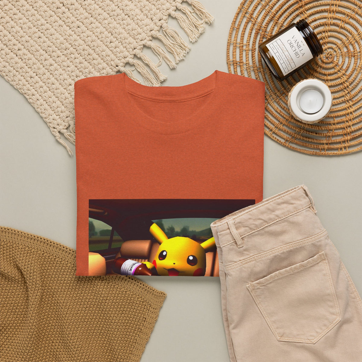 Pikachu Pouring Lean In Car Tee