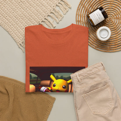 Pikachu Pouring Lean In Car Tee