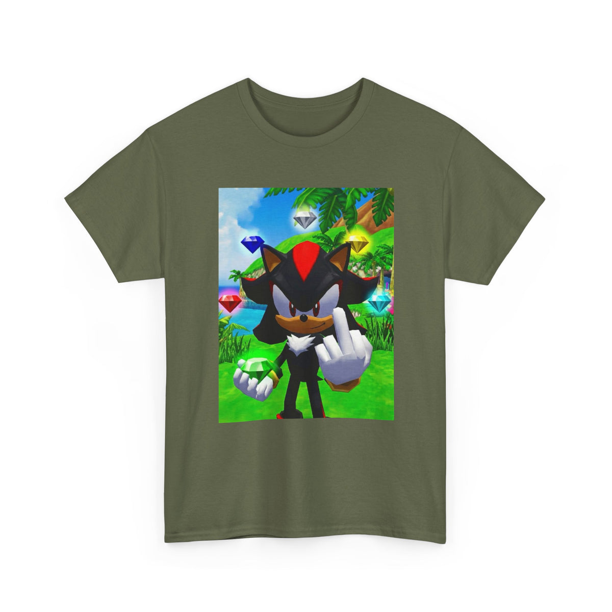 Shadow The Hedgehog Flipping The Bird Tee
