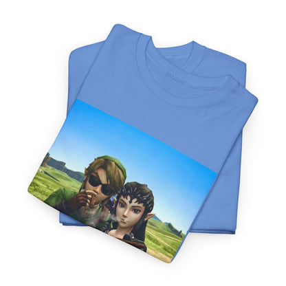 Link And Zelda Smoking Cigars Tee