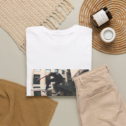 Skater Riding Through Cloud Passage Tee