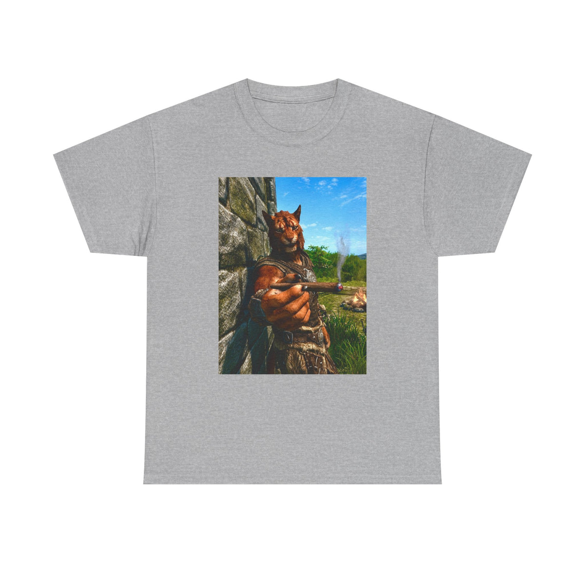 Khajiit Offering Smokin' Cigar Tee