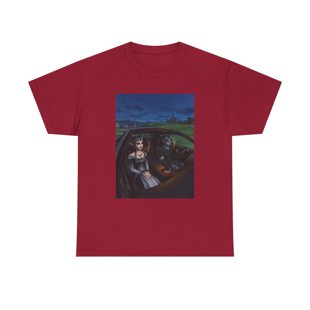Dark Link And Midna Smoking In Car Tee