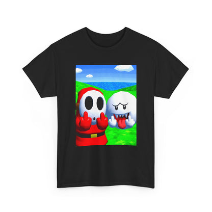 Shy Guy And Boo Flipping Off Tee (Design 5)