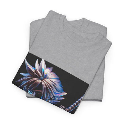Chrome Warrior With Spiky Hair Tee