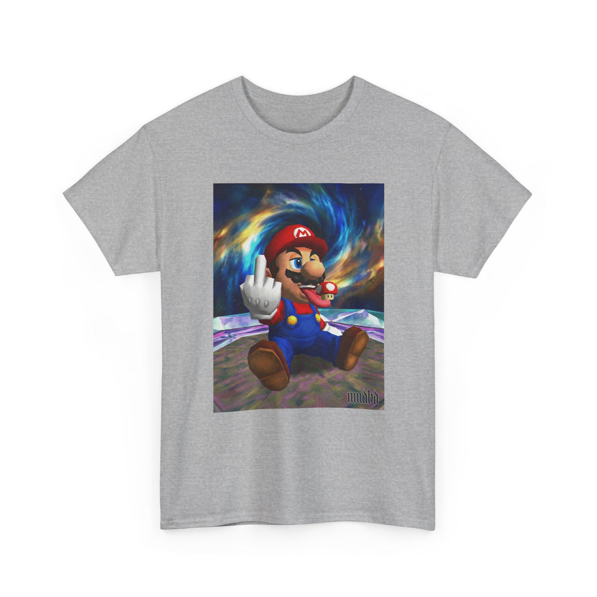 Mario Showing Middle Finger With Mushroom