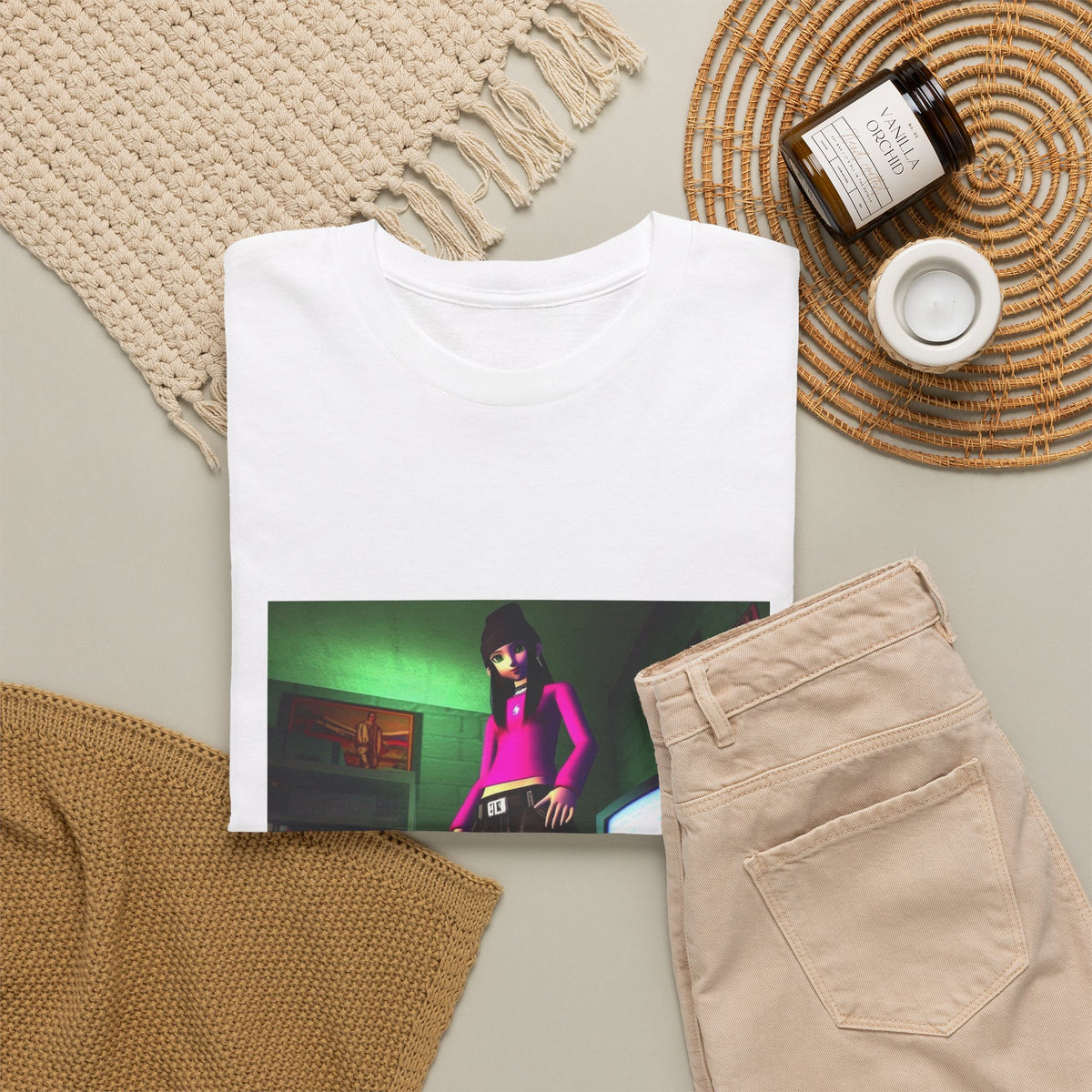 Y2K Vibe Girl In Her Room Tee