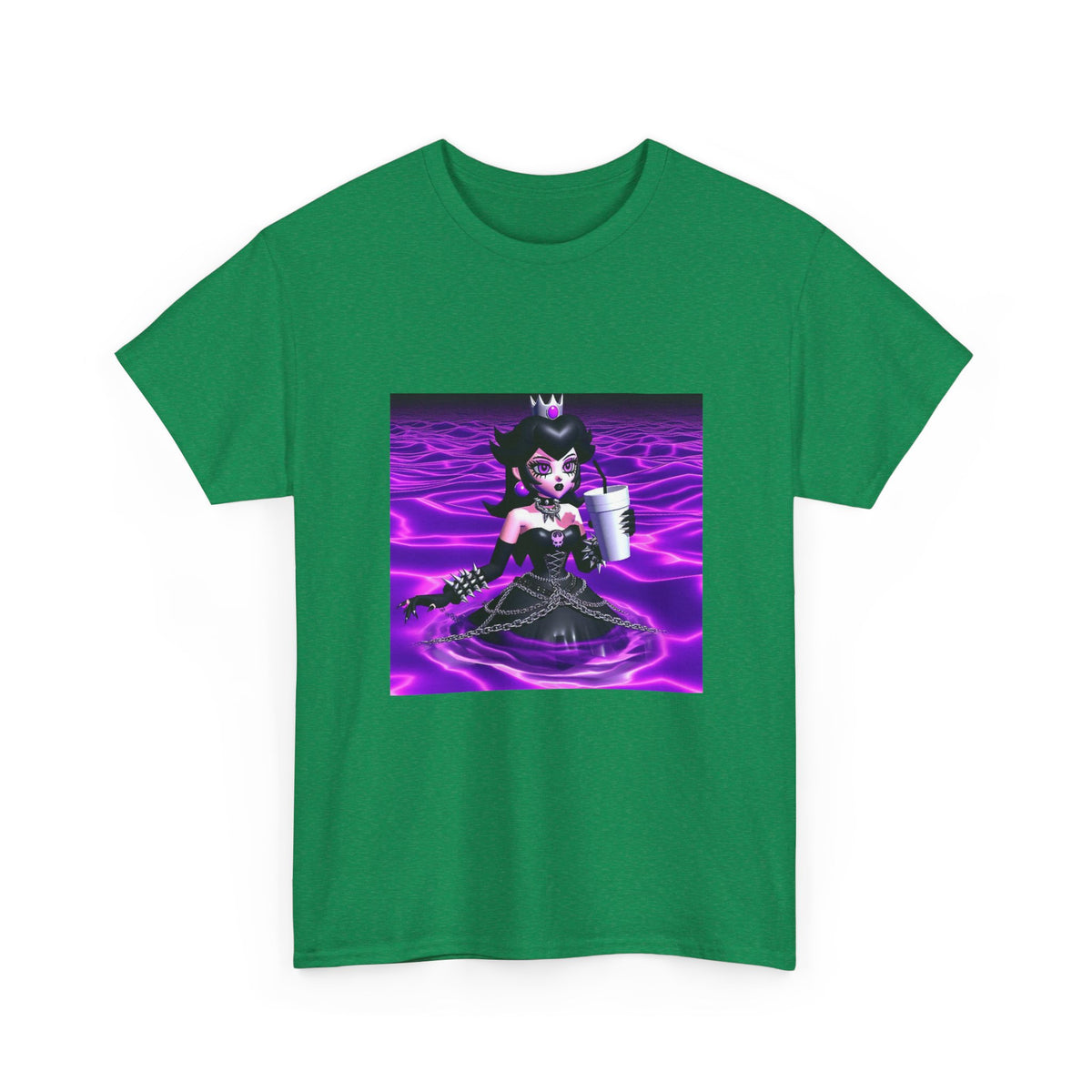 Goth Peach Wading In Purple Waves