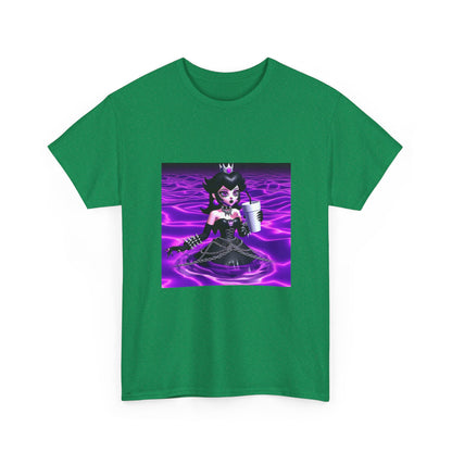 Goth Peach Wading In Purple Waves