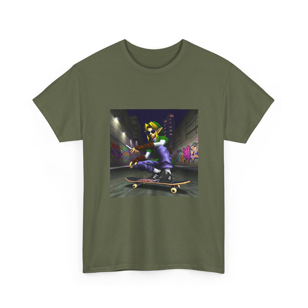 Link Skater Smoking In Alley Tee