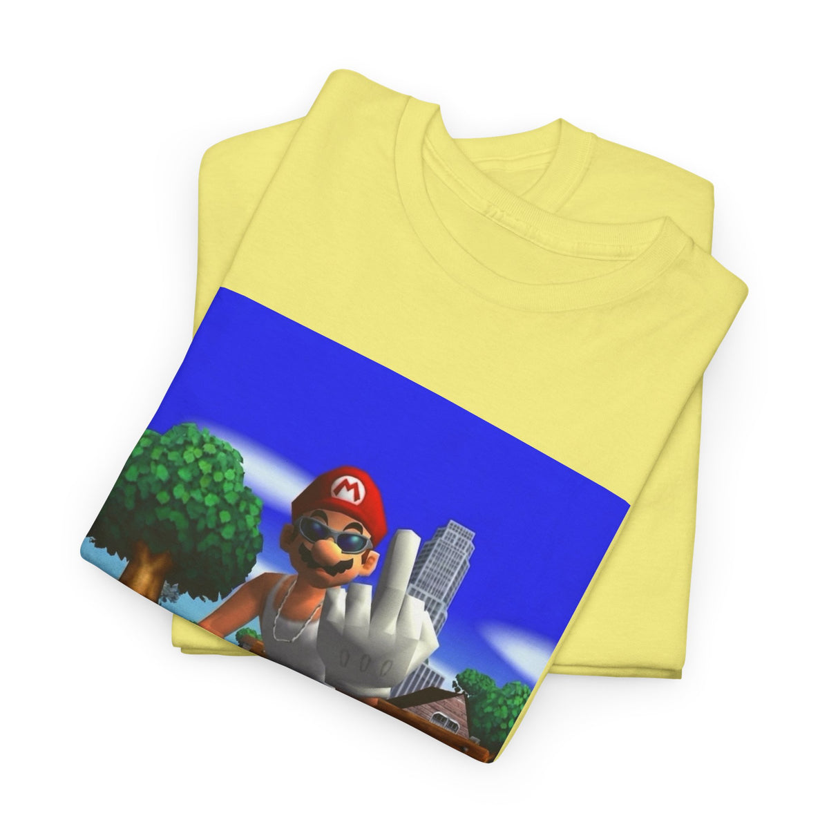 Thug Mario Flipping The Bird Tee