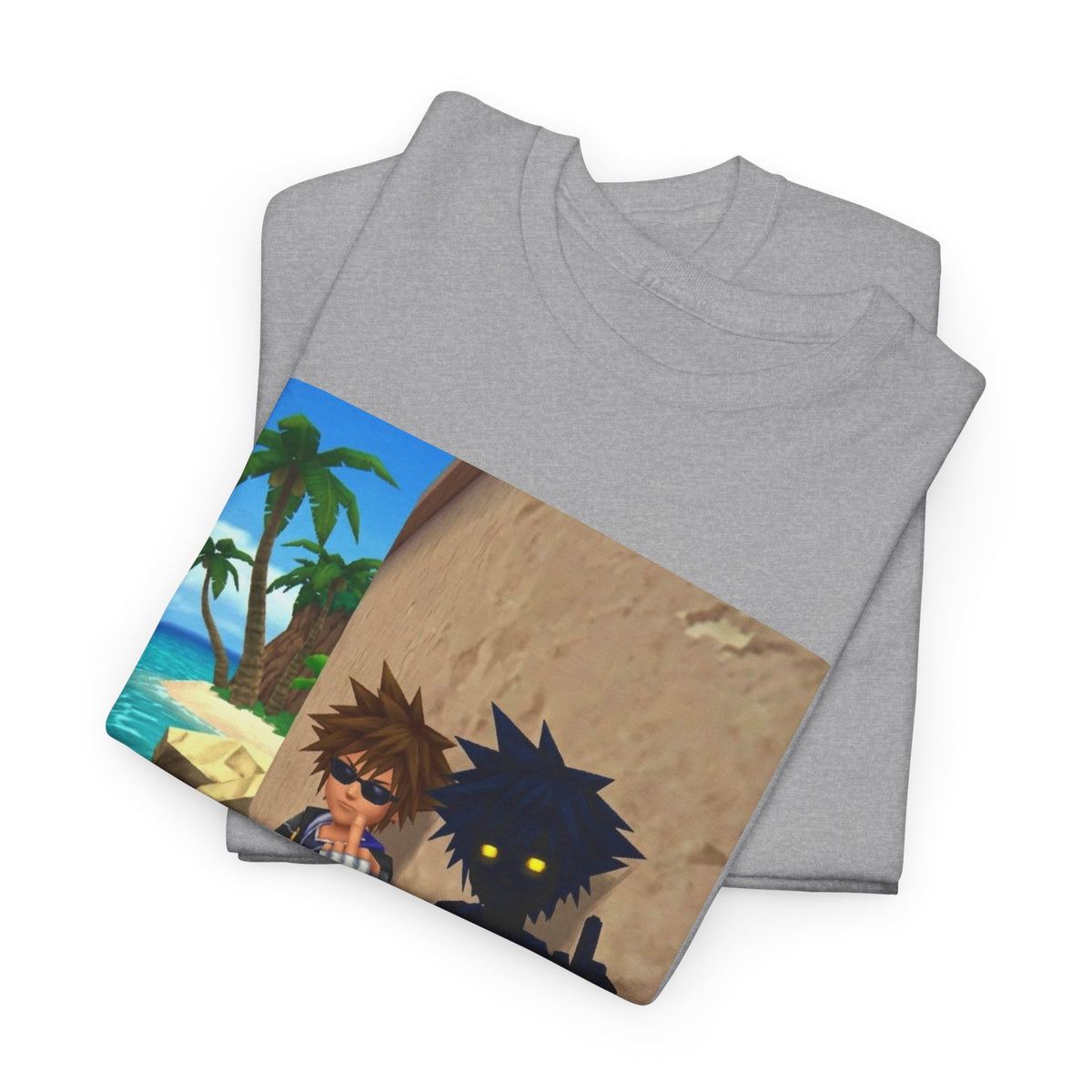 Sora And Shadow Flipping Off On Beach