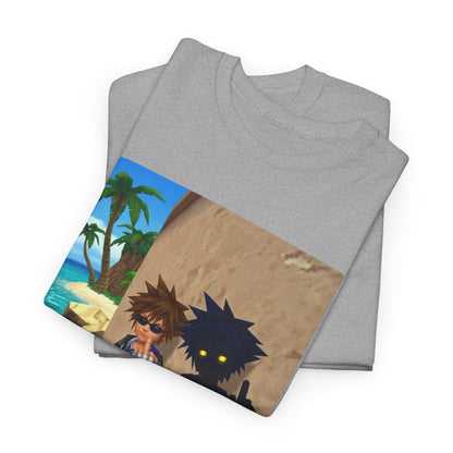 Sora And Shadow Flipping Off On Beach