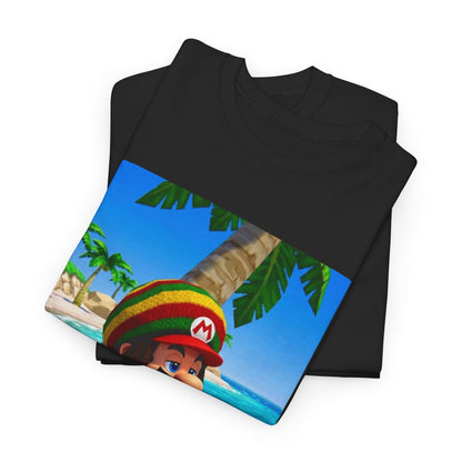 Rasta Mario Chilling On Beach Tee