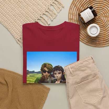 Link And Zelda Smoking Cigars Tee
